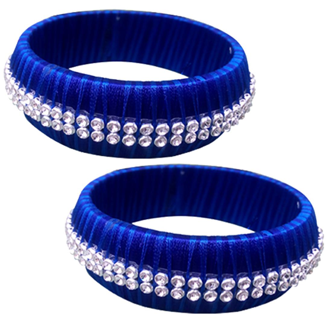

Pridetrend Blue Bangles Set Of 2
