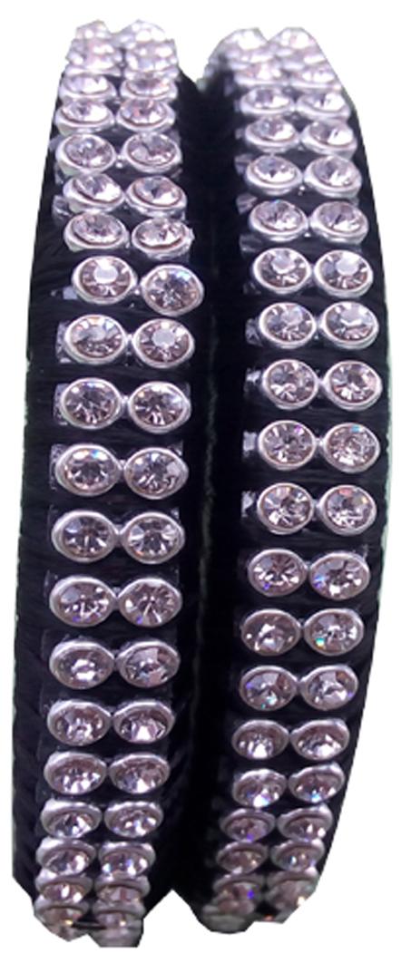 

Pridetrend Black Bangles Set Of 2