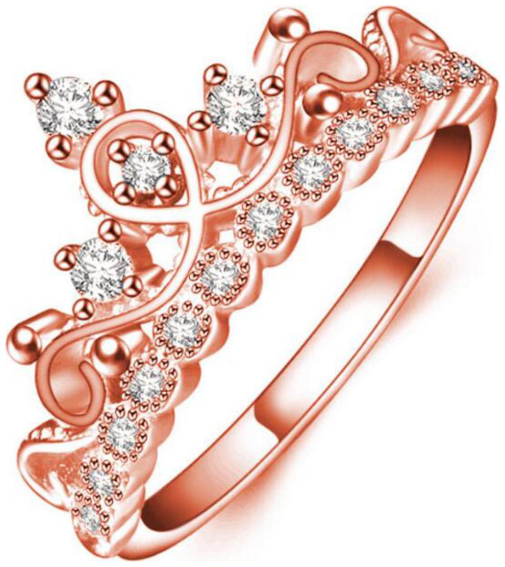 

Princess Style Rose Gold Plated Adjustable Ring for Women Girls