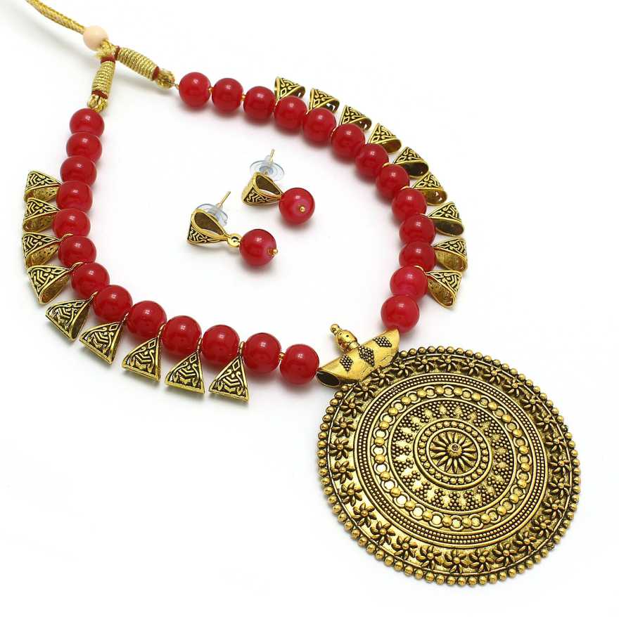 

Princy Enterprise Gold Necklace Set For Women