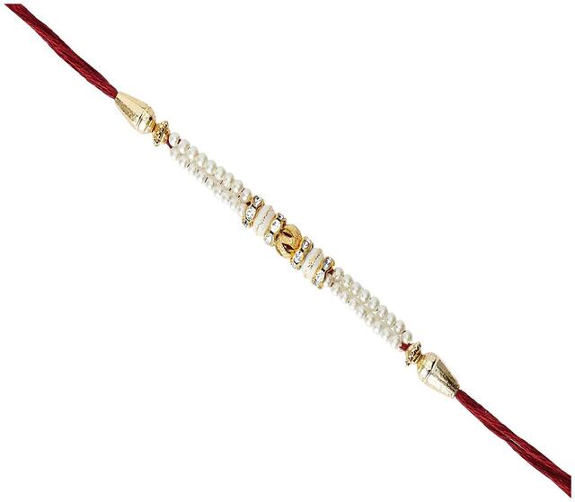 Purvani COMBO  1 Rakhi / Rakhi for Brother with Rakhi Card & Roli Chawal