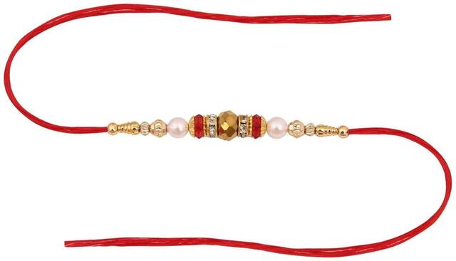 Purvani COMBO  1 Rakhi / Rakhi for Brother with Rakhi Card & Roli Chawal