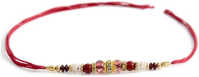 Purvani COMBO  1 Rakhi / Rakhi for Brother with Rakhi Card & Roli Chawal