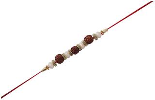 Purvani COMBO  1 Rakhi / Rakhi for Brother with Rakhi Card & Roli Chawal