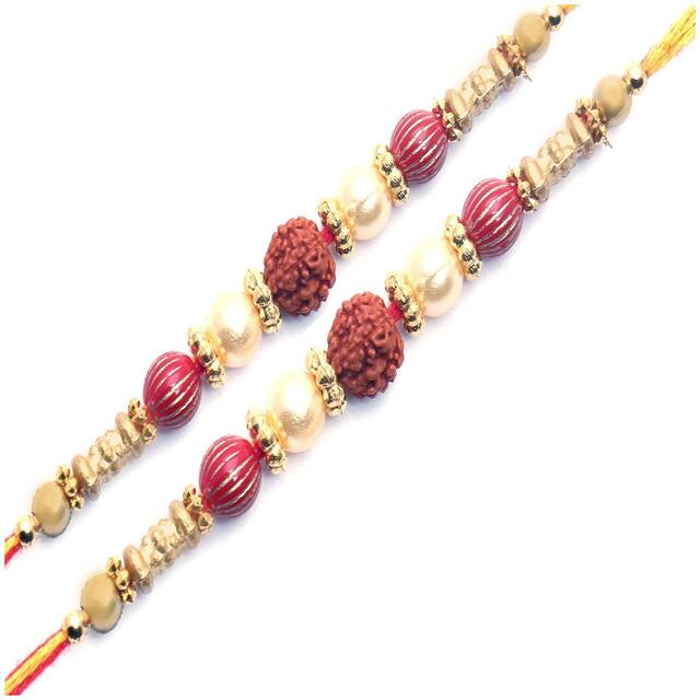 Purvani COMBO  2 Rakhi / Rakhi for Brother with Rakhi Card & Roli Chawal