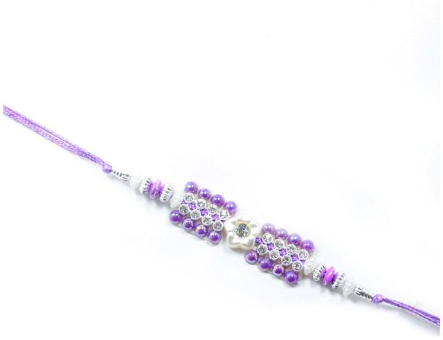 Purvani COMBO  1 Rakhi / Rakhi for Brother with Rakhi Card & Roli Chawal