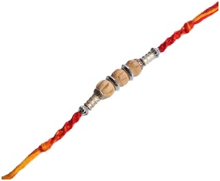 Purvani Ethnic Designer Rakhi Set for Brother | Rakhi Combo (Roli, Chawal, Mishri) -341