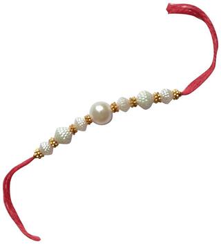 Purvani Ethnic Designer Rakhi Set for Brother | Rakhi Combo (Roli, Chawal, Mishri) -106