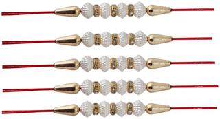 Purvani Rakhi Set Multicolor pack of 5 Designer Rakhi with Pooja Accesory