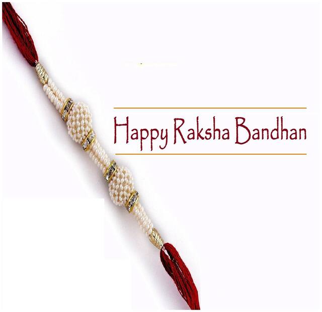 Purvani Rakshabandhan Exclusive Rakhi -(Pack of 1) with Rakhi Card, Roli Chawal