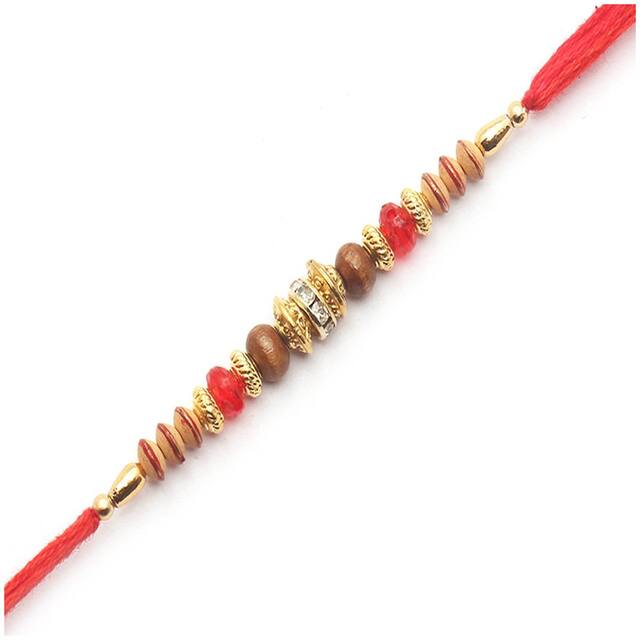 Purvani Rakshabandhan Exclusive Rakhi -(Pack of 1) with Rakhi Card, Roli Chawal