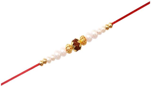 Purvani Rakshabandhan Exclusive Rakhi -(Pack of 1) with Rakhi Card, Roli Chawal