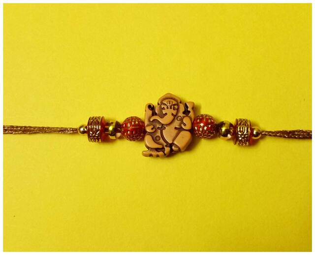 Purvani Rakshabandhan Exclusive Rakhi -(Pack of 1) with Rakhi Card, Roli Chawal