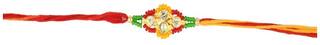 Purvani Rakshabandhan Exclusive Rakhi -(Pack of 1) with Rakhi Card, Roli Chawal