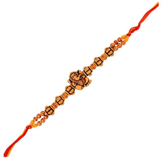 Purvani Rakshabandhan Exclusive Rakhi -(Pack of 1) with Rakhi Card, Roli Chawal