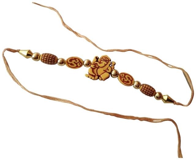 Purvani Rakshabandhan Exclusive Rakhi -(Pack of 1) with Rakhi Card, Roli Chawal