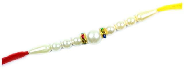 Purvani Rakshabandhan Exclusive Rakhi -(Pack of 1) with Rakhi Card, Roli Chawal