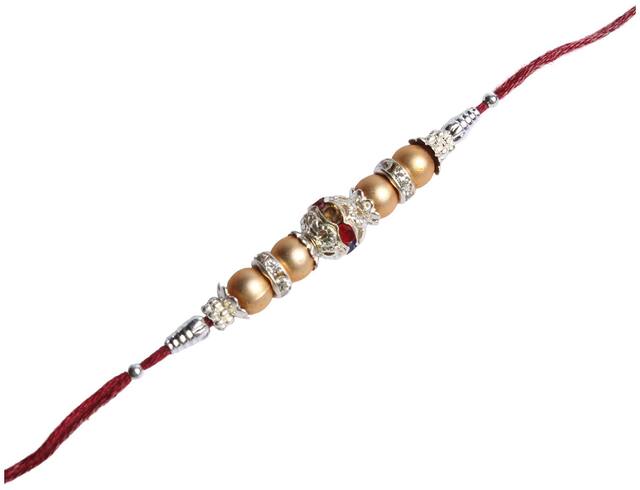 Purvani Rakshabandhan Exclusive Rakhi -(Pack of 1) with Rakhi Card, Roli Chawal