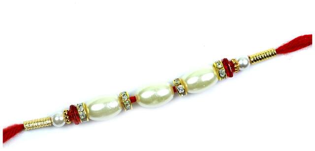 Purvani Set of 1 Rakhi / Rakhi for Brother with Rakhi Card & Roli Chawal