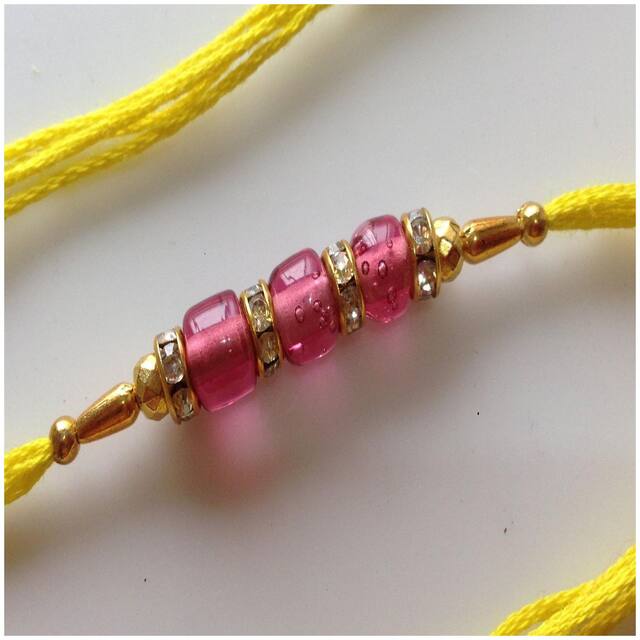 Purvani Set of 1 Rakhi / Rakhi for Brother with Rakhi Card & Roli Chawal