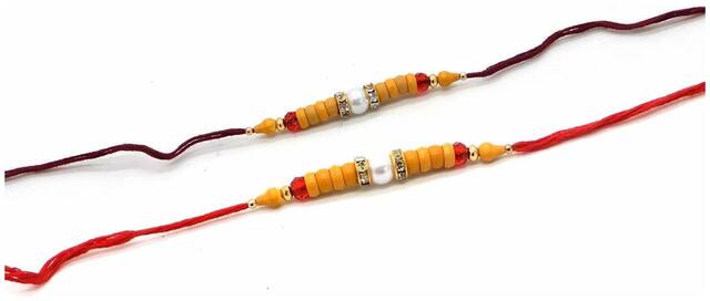 Purvani Set of 2 Rakhi / Rakhi for Bhabhi with  Roli Chawal