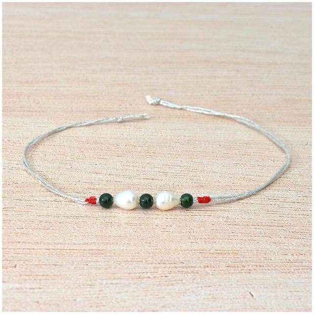 Purvani Set of 1 Rakhi / Rakhi for Brother with Rakhi Card & Roli Chawal