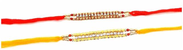 Purvani Set of 2 Rakhi / Rakhi for Bhabhi with  Roli Chawal