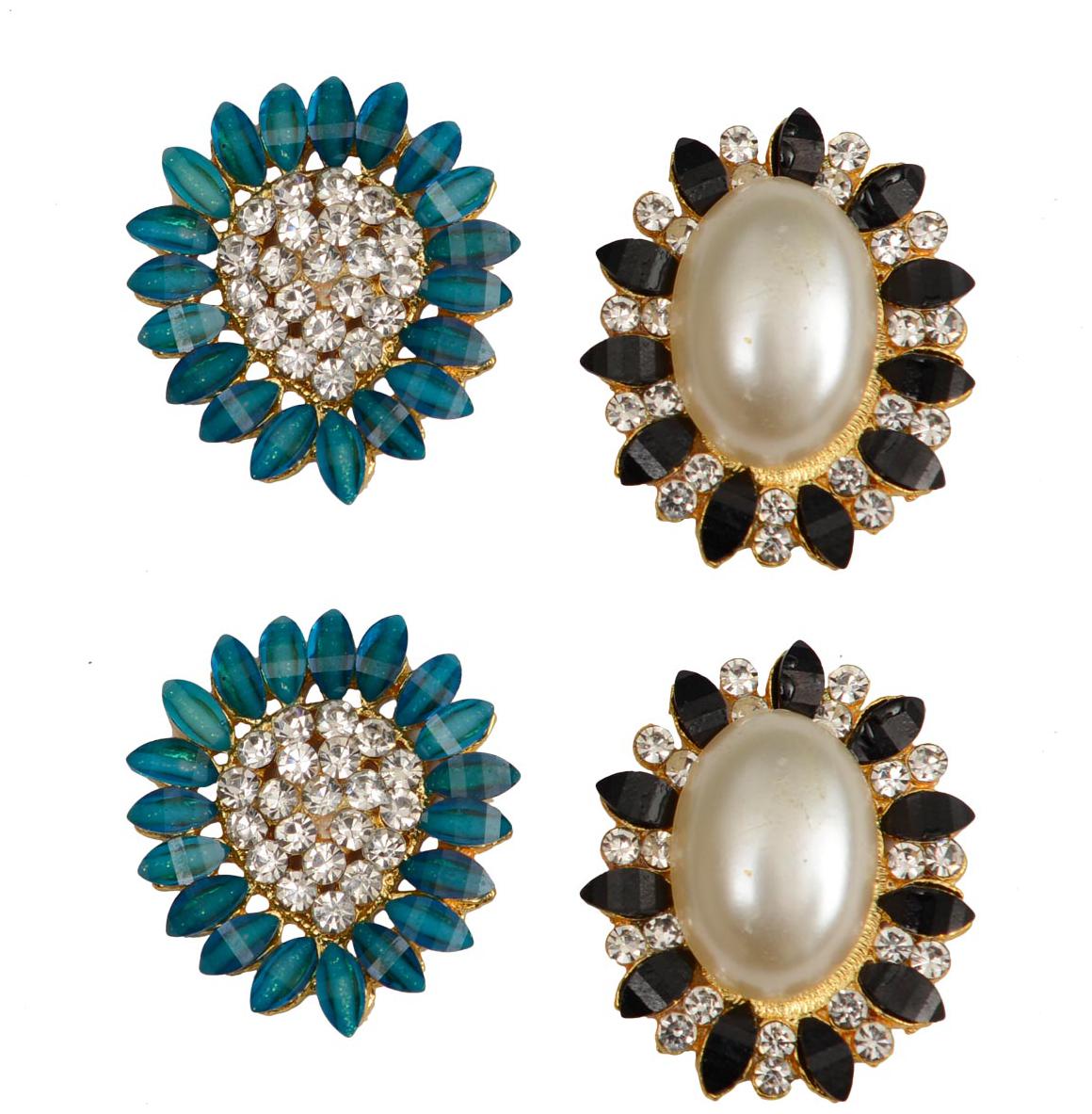 

Rabia Taj Pearl Arts Two Pairs designer stud earrings