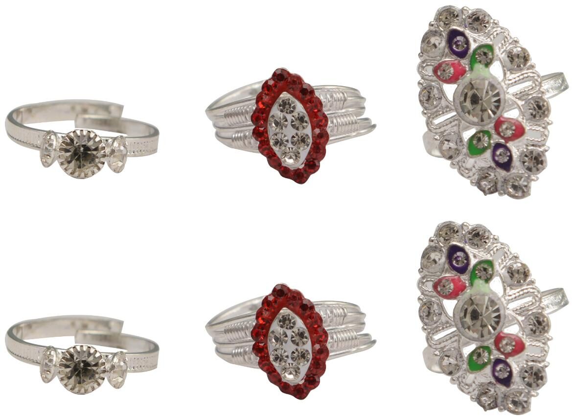 

RABIA TAJ PEARL ARTS Multi Colored Traditional Toe Rings