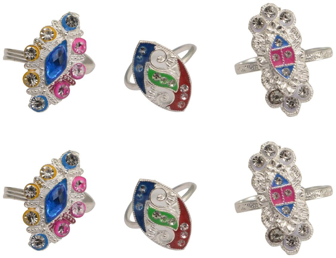 

RABIA TAJ PEARL ARTS Multi Colored Traditional Toe Rings