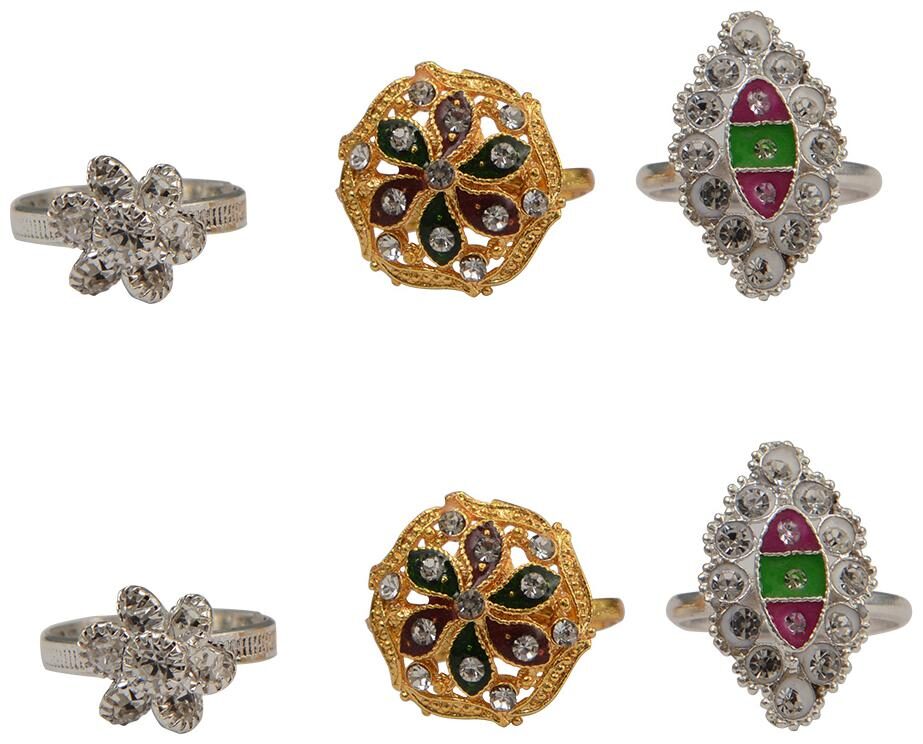 

Rabia Taj Pearl Arts Traditional 3 Pairs Toe Rings