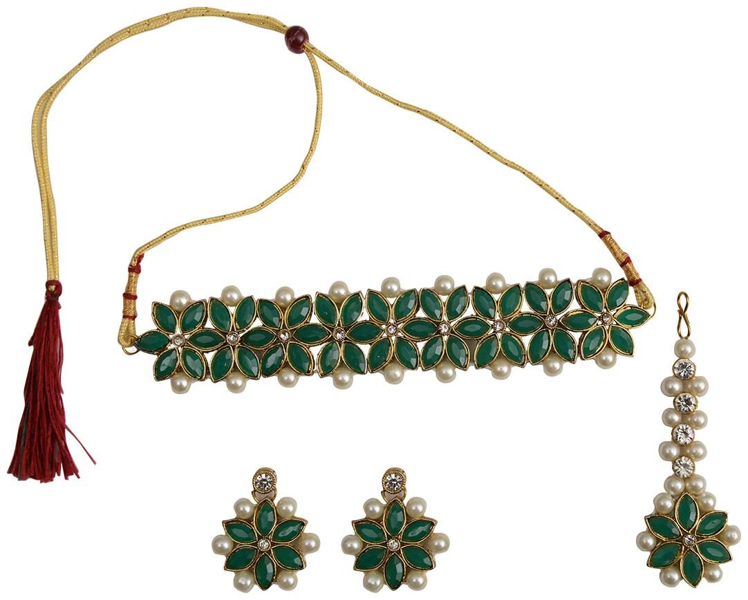 

Rabia Taj Pearl Arts Traditional Choker Necklace Set