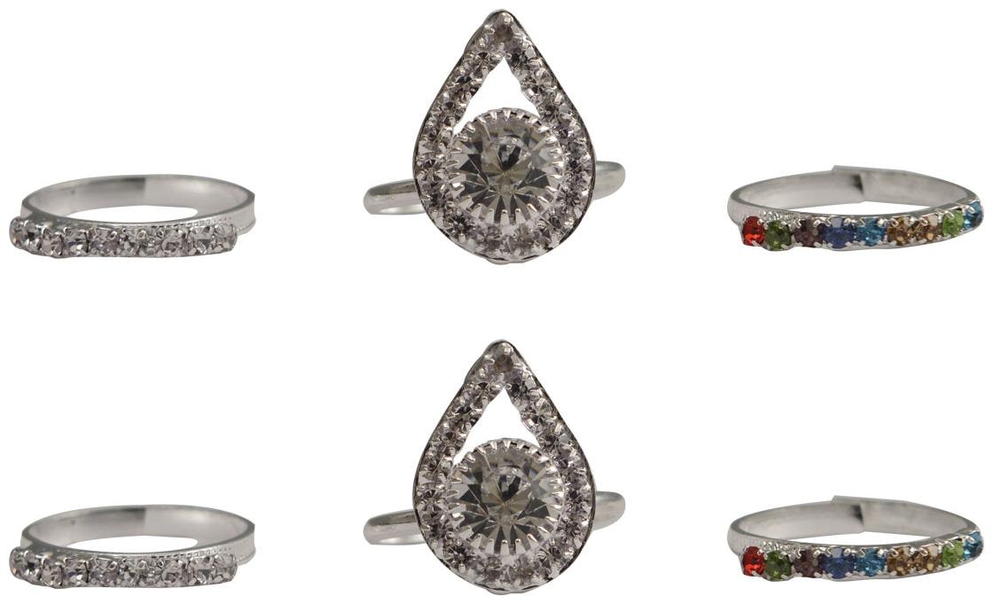

RABIA TAJ PEARL ARTS 3 pairs Toe Rings