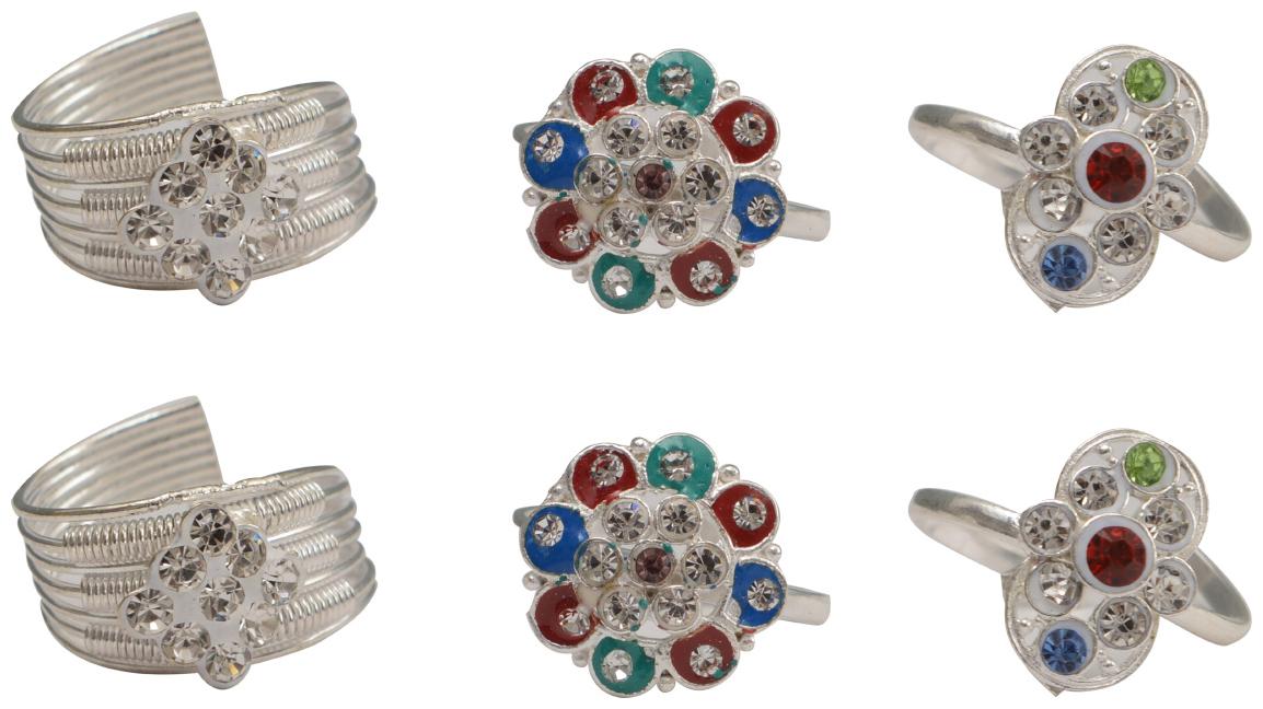 

RABIA TAJ PEARL ARTS Multi Colored Traditional Toe Rings