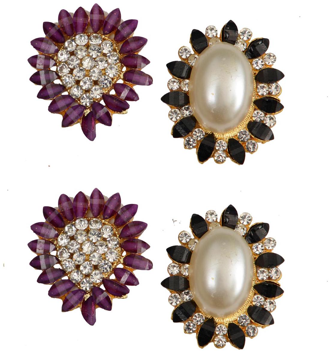 

Rabia Taj Pearl Arts Two Pairs designer stud earrings