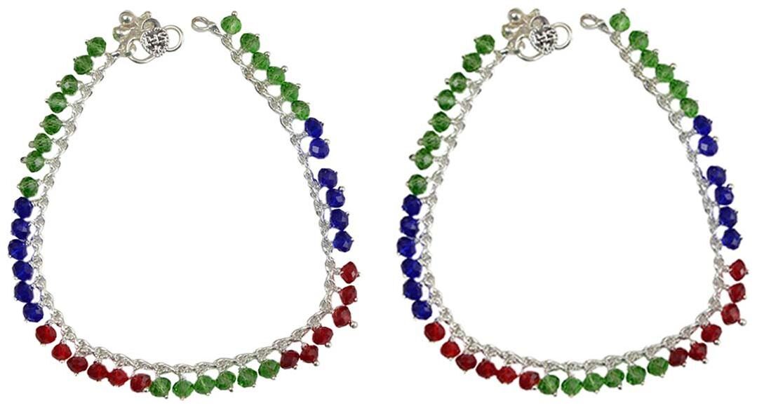 

Rabia Taj Pearl Designer traditional Anklets