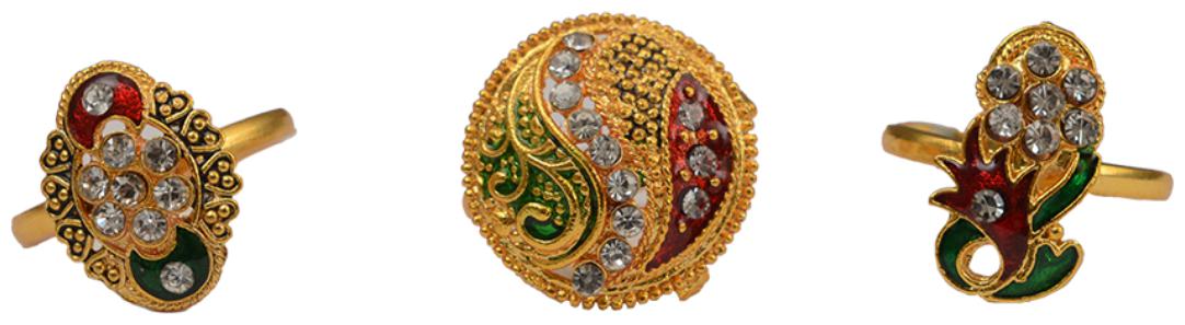 

Rabia Taj Pearl Traditional 3 pairs Toe rings