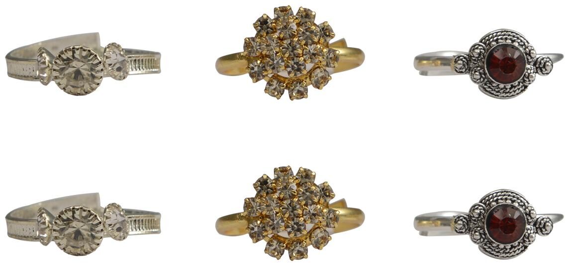 

RABIA TAJ PEARL ARTS 3 pairs Toe Rings