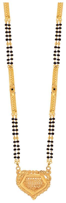

RADHEKRISHNA golden color alloy material beautiful long fold over head 24 inch mangalsutra