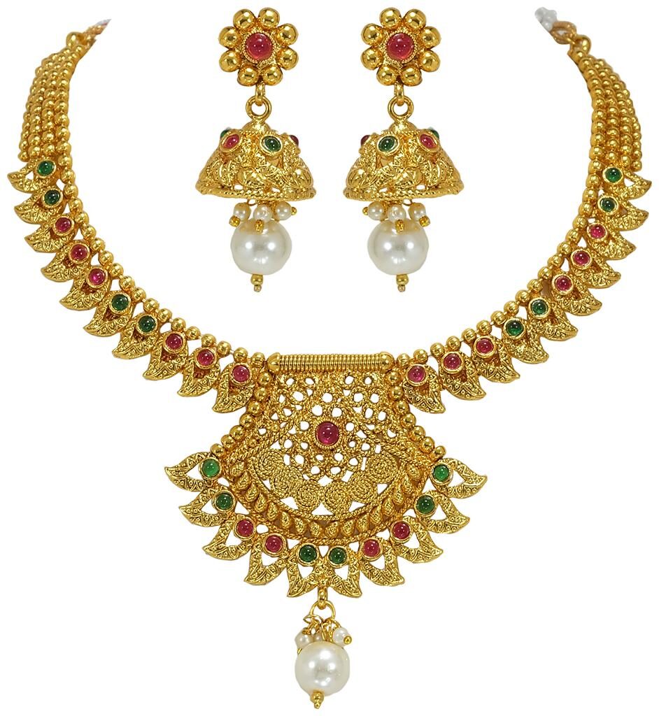 

Rajkanya Gold Plated Nacklace Set