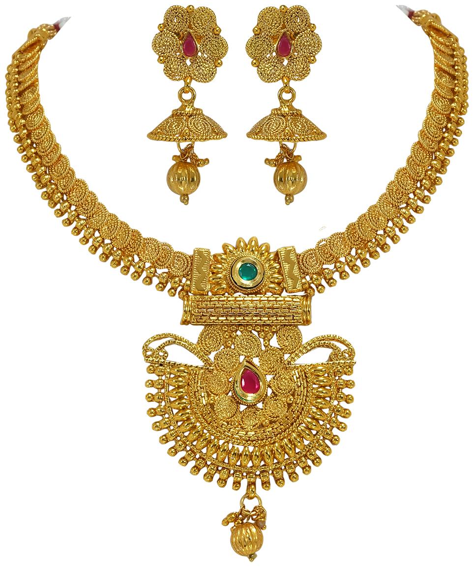 

Rajkanya Gold Plated Nacklace Set