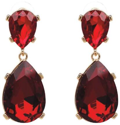 Red Gemstone Designer Fashion Earring