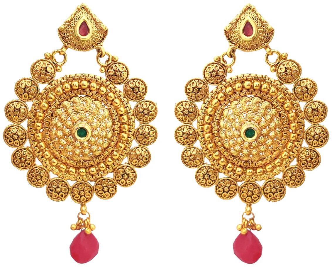 

Rejewel Alloy Antique Gold-Plated Earrings For Women