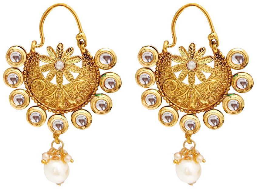 

Rejewel Alloy Antique Gold-Plated Earrings For Women