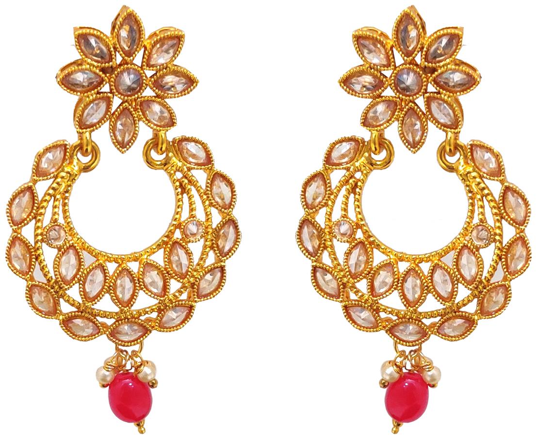 

Rejewel Alloy Antique Gold-Plated Earrings For Women