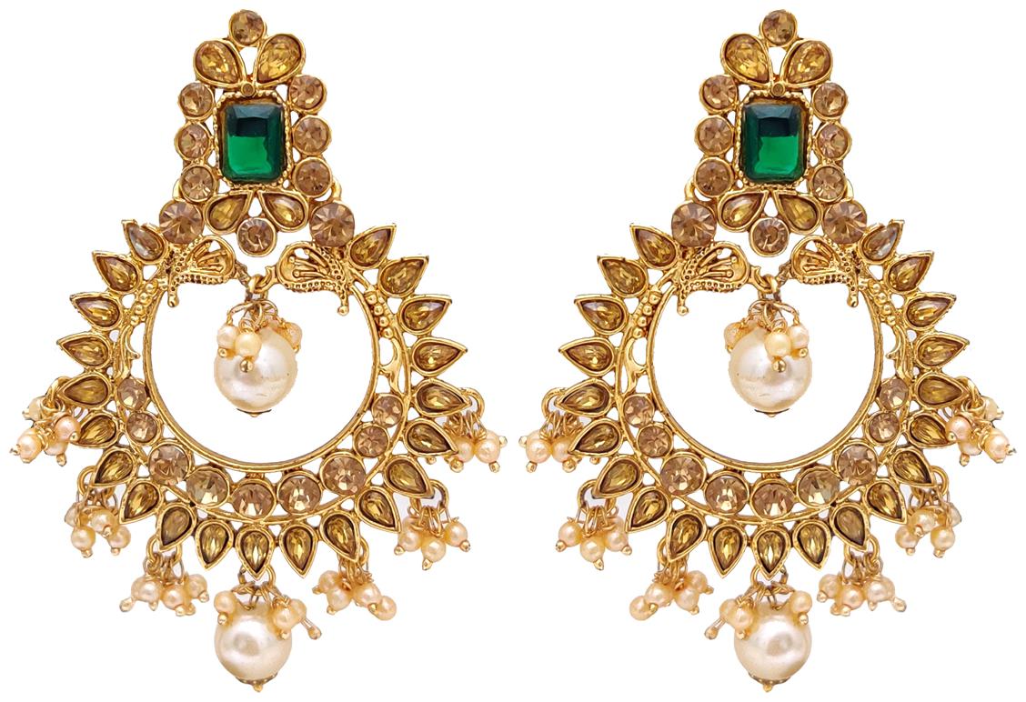 

Rejewel Alloy Antique Gold-Plated Earrings For Women