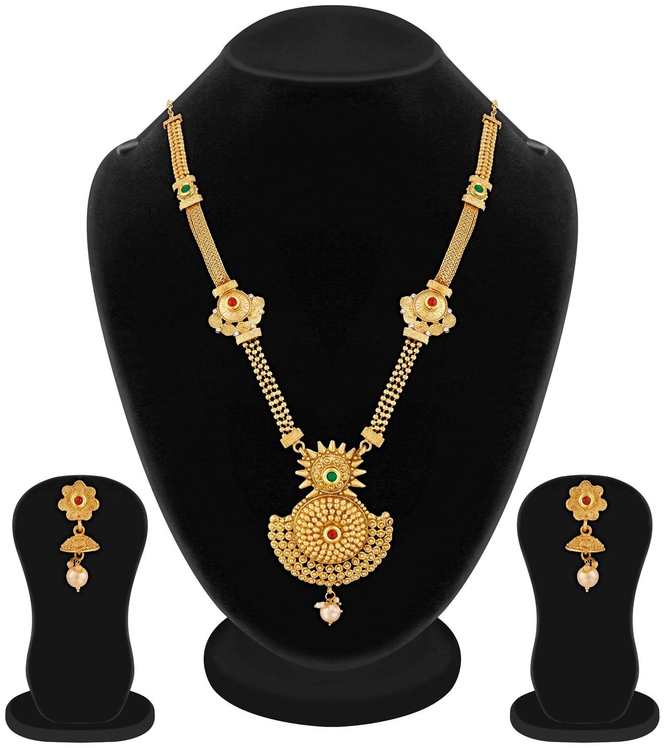 

RG God Plated Multistrand Ball Chain Necklace Set for Women
