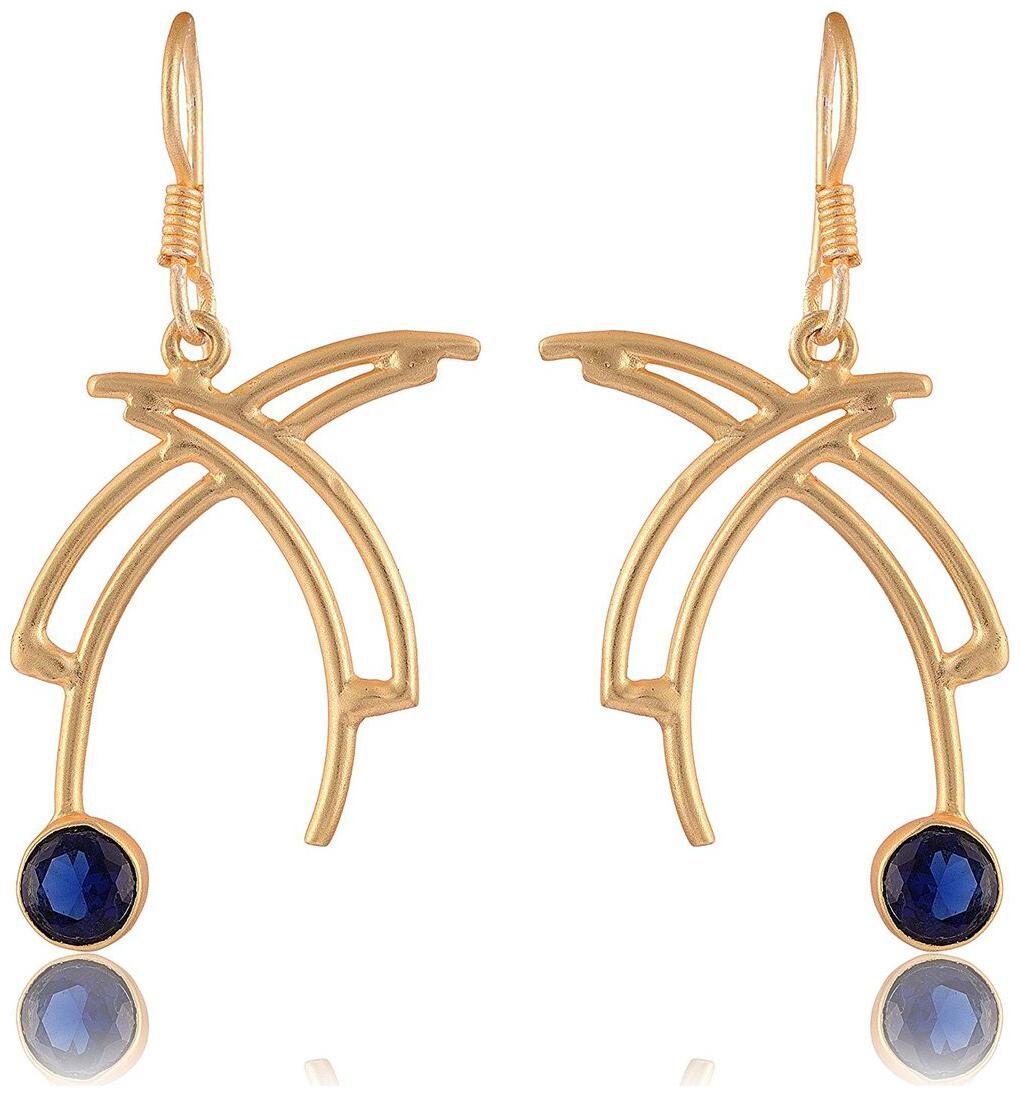 

Roma Brothers Gold 925 SILVER Dangle Drop Earrings for Women (E322)
