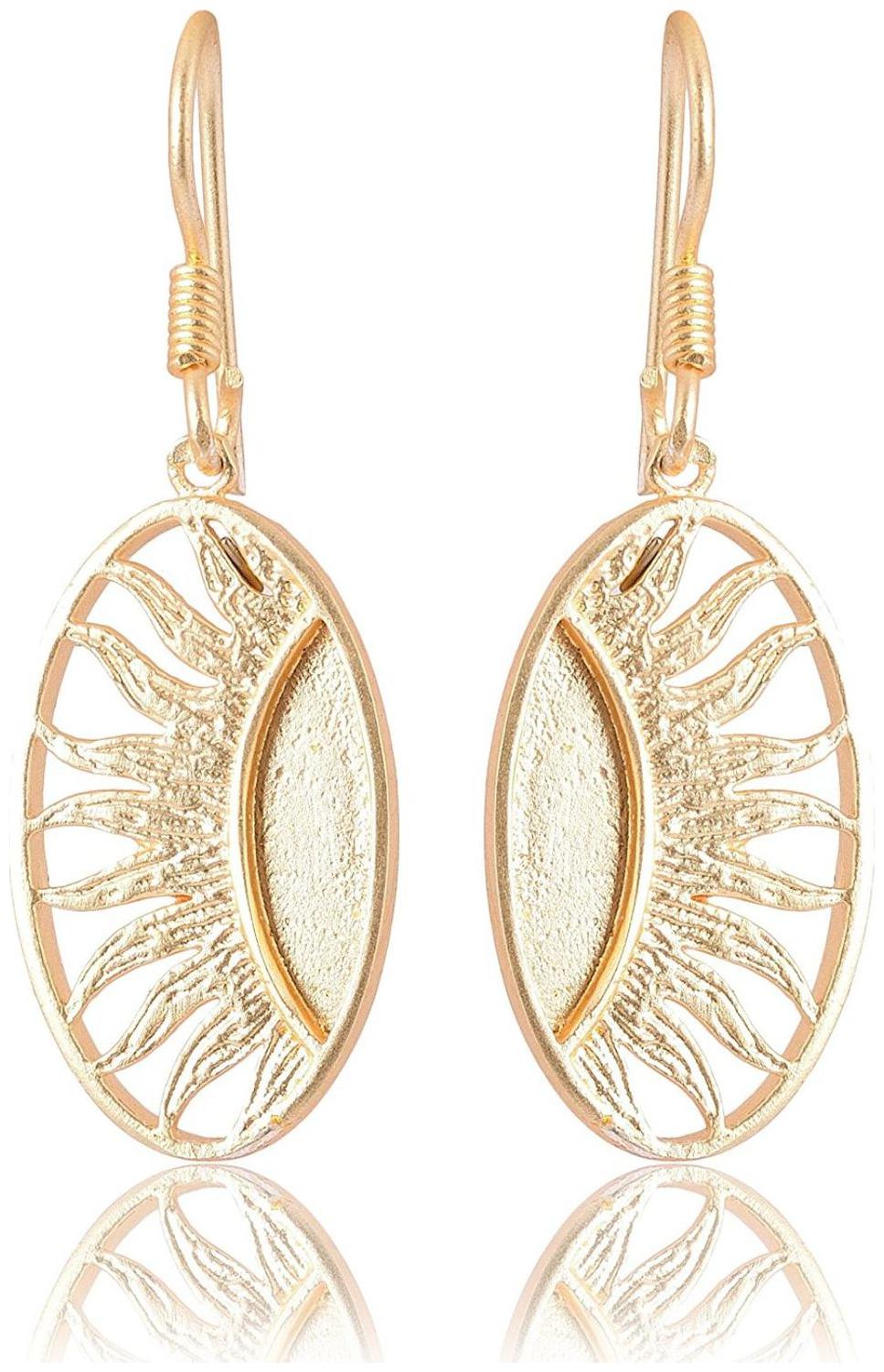 

Roma Brothers Gold Brass Dangle Drop Earrings for Women (E275)