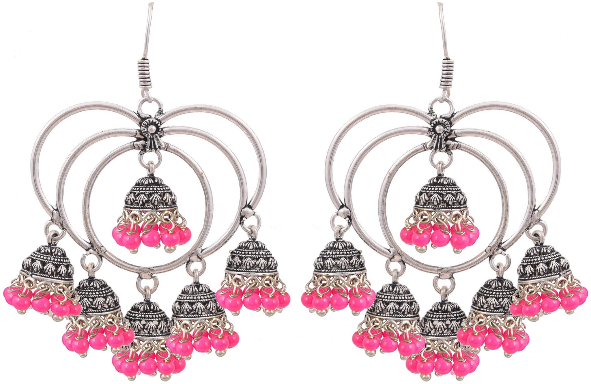 

Roma Brothers German silver dangle beaded jhumki for girls and womens (E501)